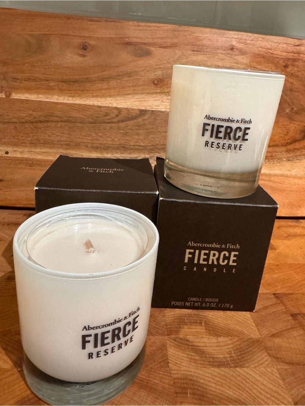 Abercrombie & Fitch Fierce Reserve Candles – New/Unused – $90 Pair